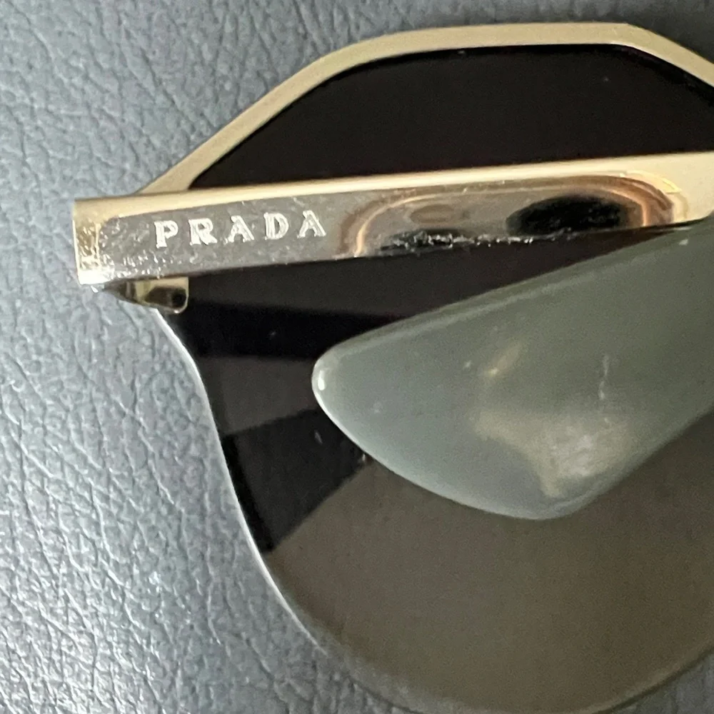 Prada Womens Sunglasses PR64TS Round Metal Frame 66mm Authentic